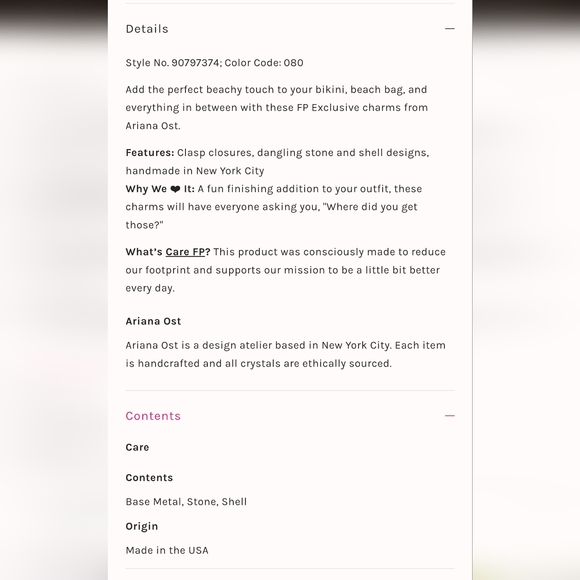 NWT *BUNDLE* Free People Ariana Ost Coastal Bikini Charms - Picture 3 of 5